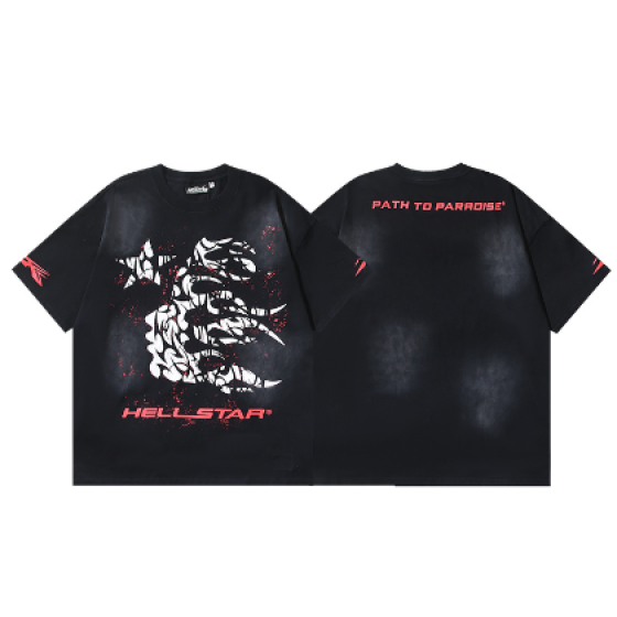 Hellstar Washed Print Short-Sleeve T-Shirt